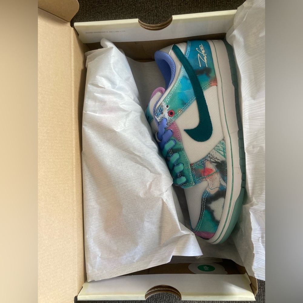 Nike Dunk SB Low Futura Laboratories Bleached Aqua Sneakers Size 8 *BRAND NEW - Picture 2 of 8